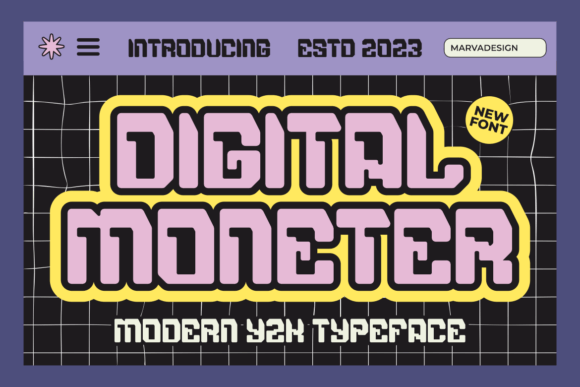 Digital Moneter: Capturing the Future with a Modern Techno Y2K Font