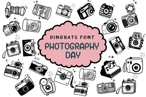 Photography Day: The Sketch-Style Dingbat Font for Creative Projects